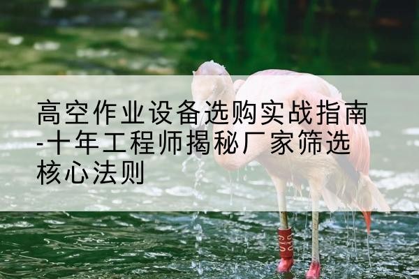 古浪剪叉式升降机厂家-高空作业设备选购实战指南-十年工程师揭秘厂家筛选核心法则