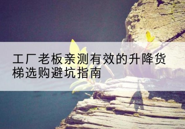古浪升降货梯怎么选-工厂老板亲测有效的升降货梯选购避坑指南